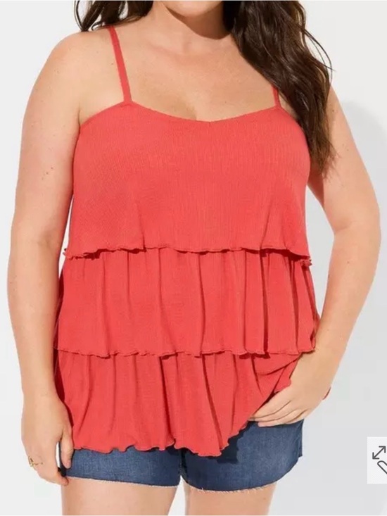 Torrid Tops - NWT Torrid Heritage Slub Square Neck Tiered Cami Size 4x (26)